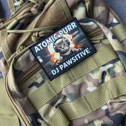 ATOMIC PURR parche táctico moral para gancho y bucle, mochila
