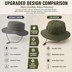 Sombrero Boonie Táctico con Malla Transpirable y Cordón Ajustable