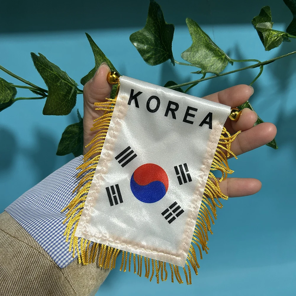 Bandera colgante Corea del Sur para coche, poliéster - imagen 3