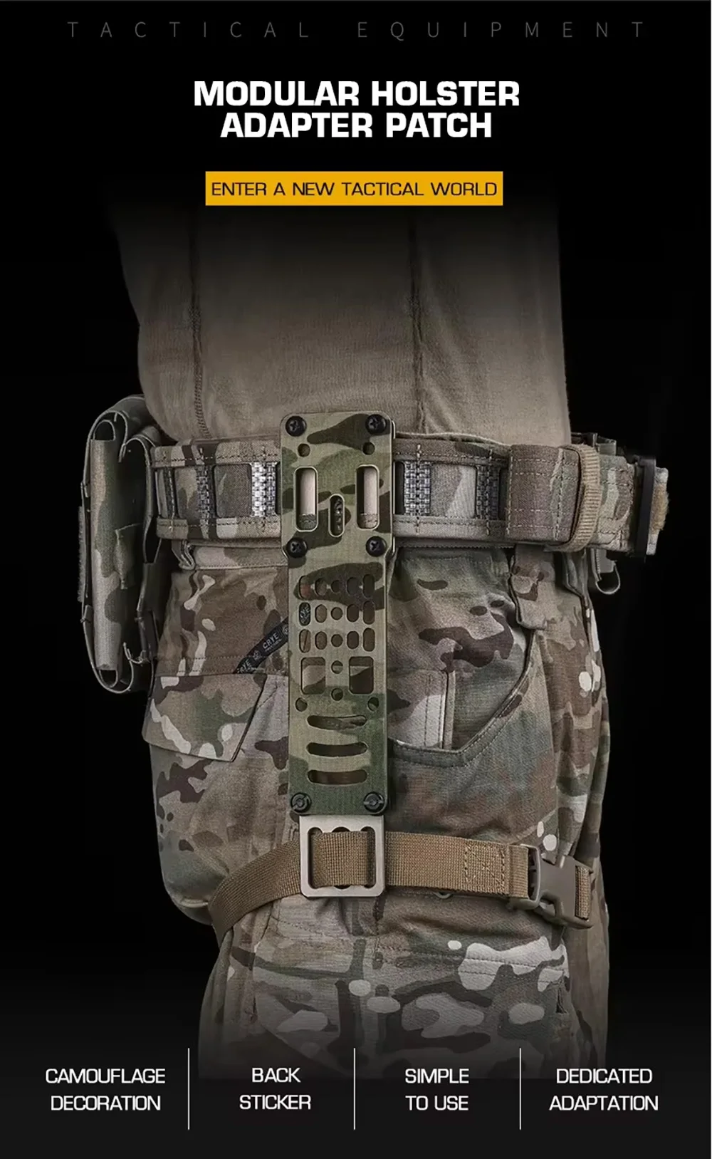 Parche de camuflaje metálico para plataforma modular de pierna