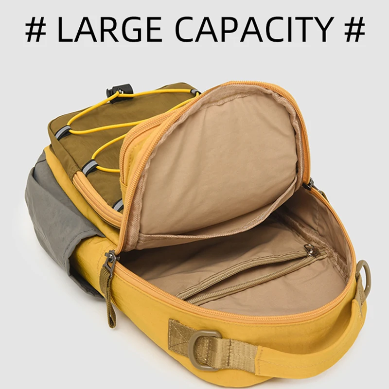 Bolsa táctica de pecho con cordón bandolera para viaje y trekking - imagen 4
