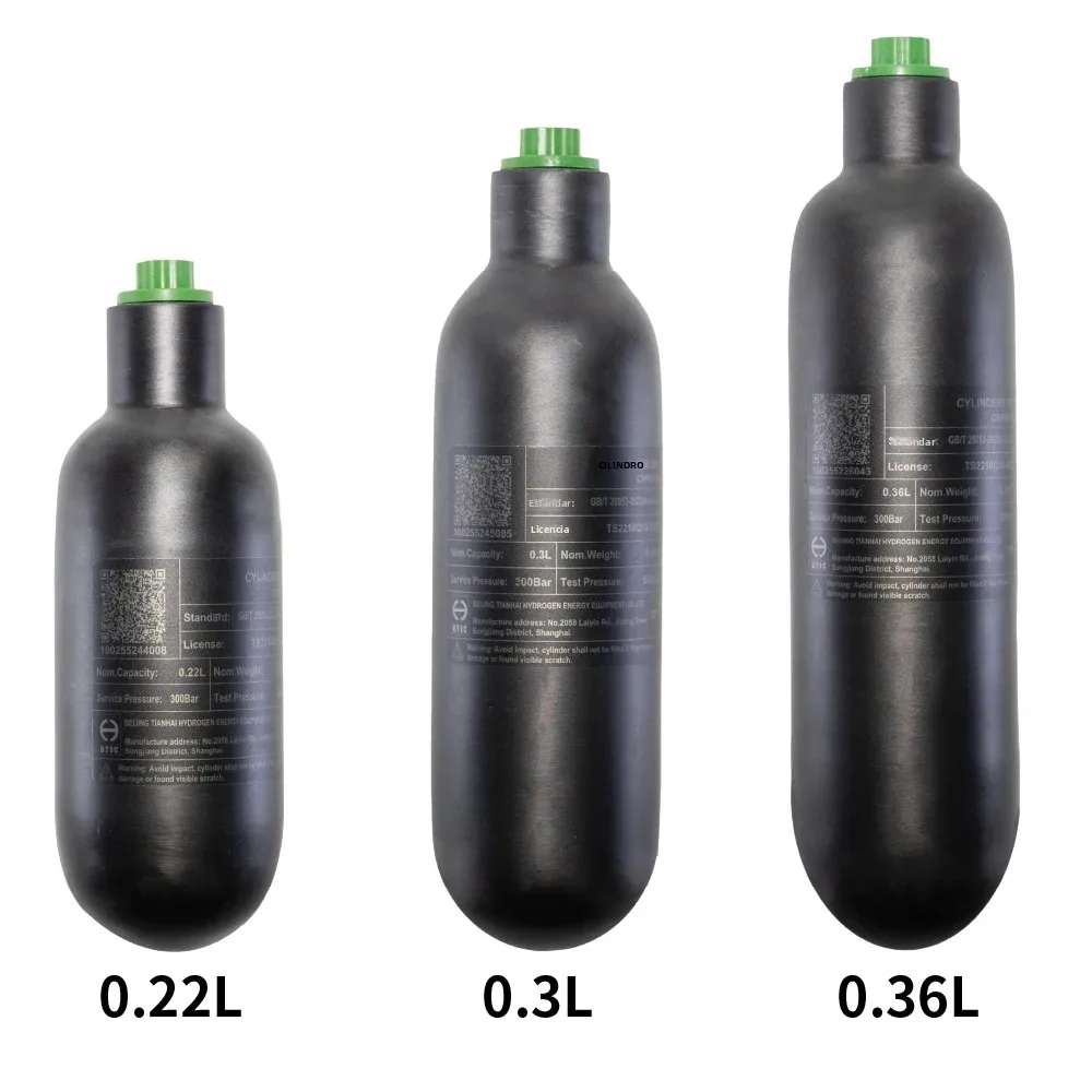 Botella de buceo de fibra de carbono mate HPA, alta presión - imagen 4