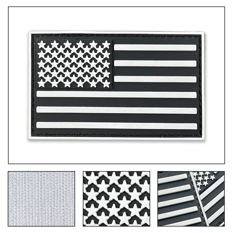 Insignia Bandera Americana con Velcro para Chalecos Tácticos - imagen 4