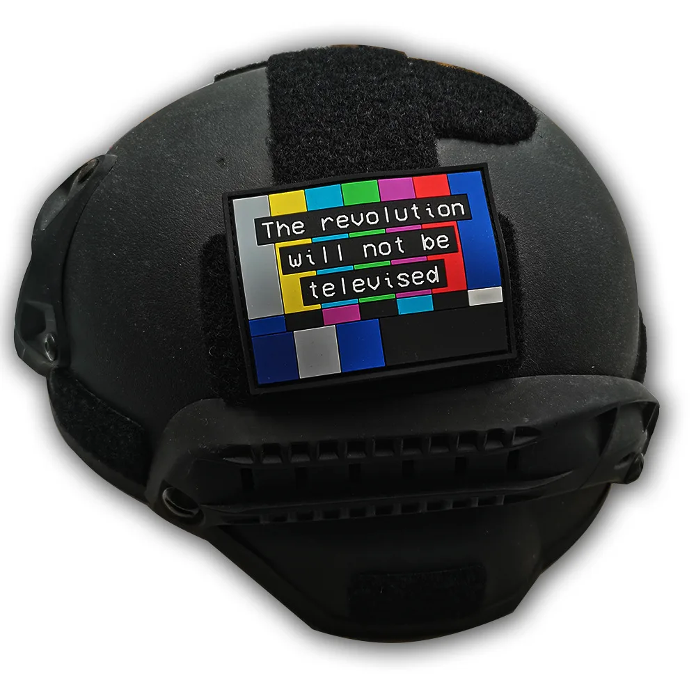 Parche táctico PVC Prohibido señal TV color para mochila - imagen 3