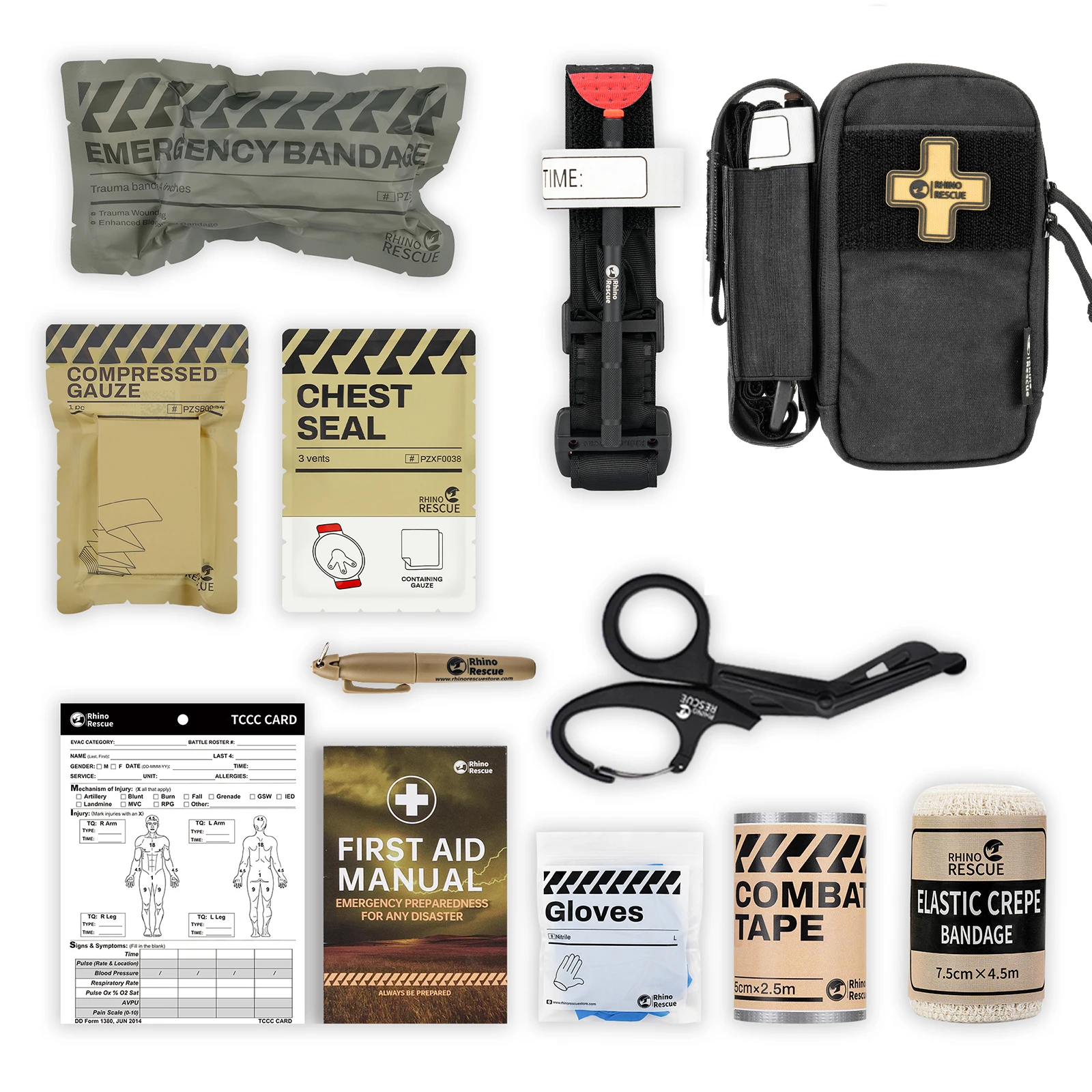 RHINO RESCUE Botiquín IFAK MOLLE compacto para senderismo