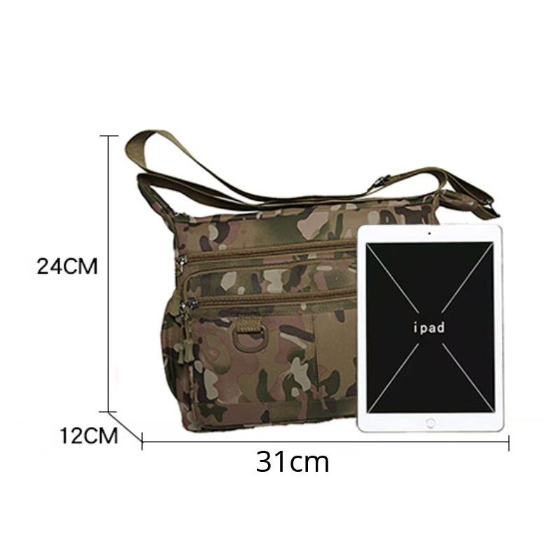 Bolso táctico camuflaje todo terreno, bandolera cruzada capacidad