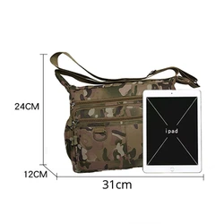 Bolso táctico camuflaje todo terreno, bandolera cruzada capacidad