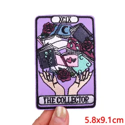 Parche bordado Punk Tarot para planchar - Calavera y gatos urbanos