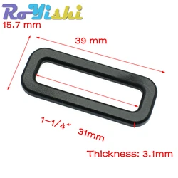 Hebillas ajustables de plástico anillos rectangulares correas mochila