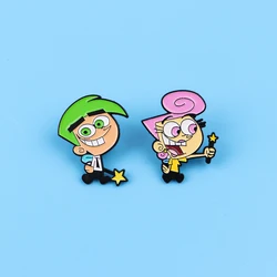 Pin esmaltado infantil de dibujos animados para solapa y mochila
