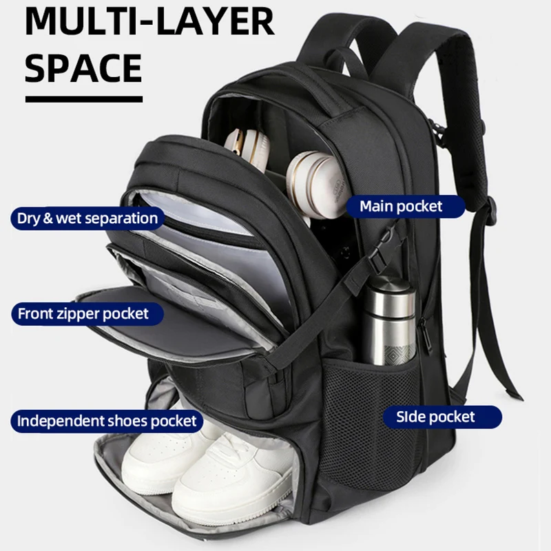 Mochila táctica deportiva con compartimento húmedo-seco para gimnasio - imagen 2