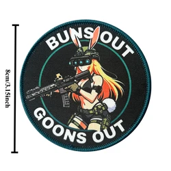 Parche táctico conejito rifle anime con gancho y bucle para chaquetas