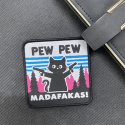Parche moral gato doble pistola negra – Táctico para chaleco
