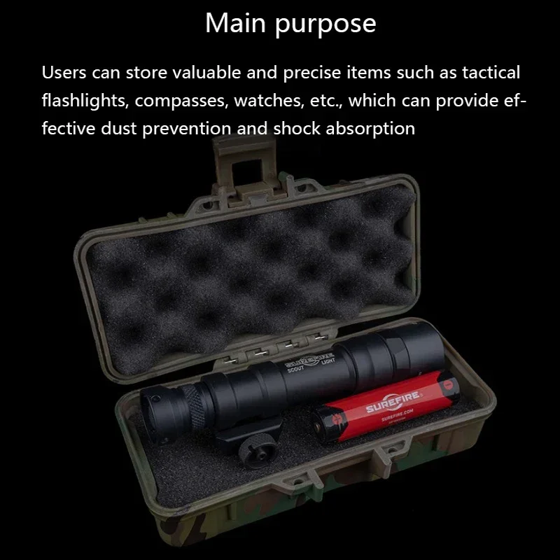 Caja organizadora impermeable camuflaje táctica, anti-polvo y golpes