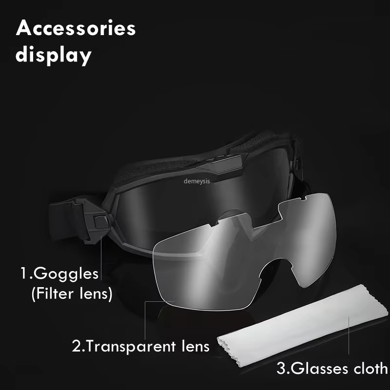 Motor Paintball – Gafas Tácticas Antivaho Lente Intercambiable - imagen 3