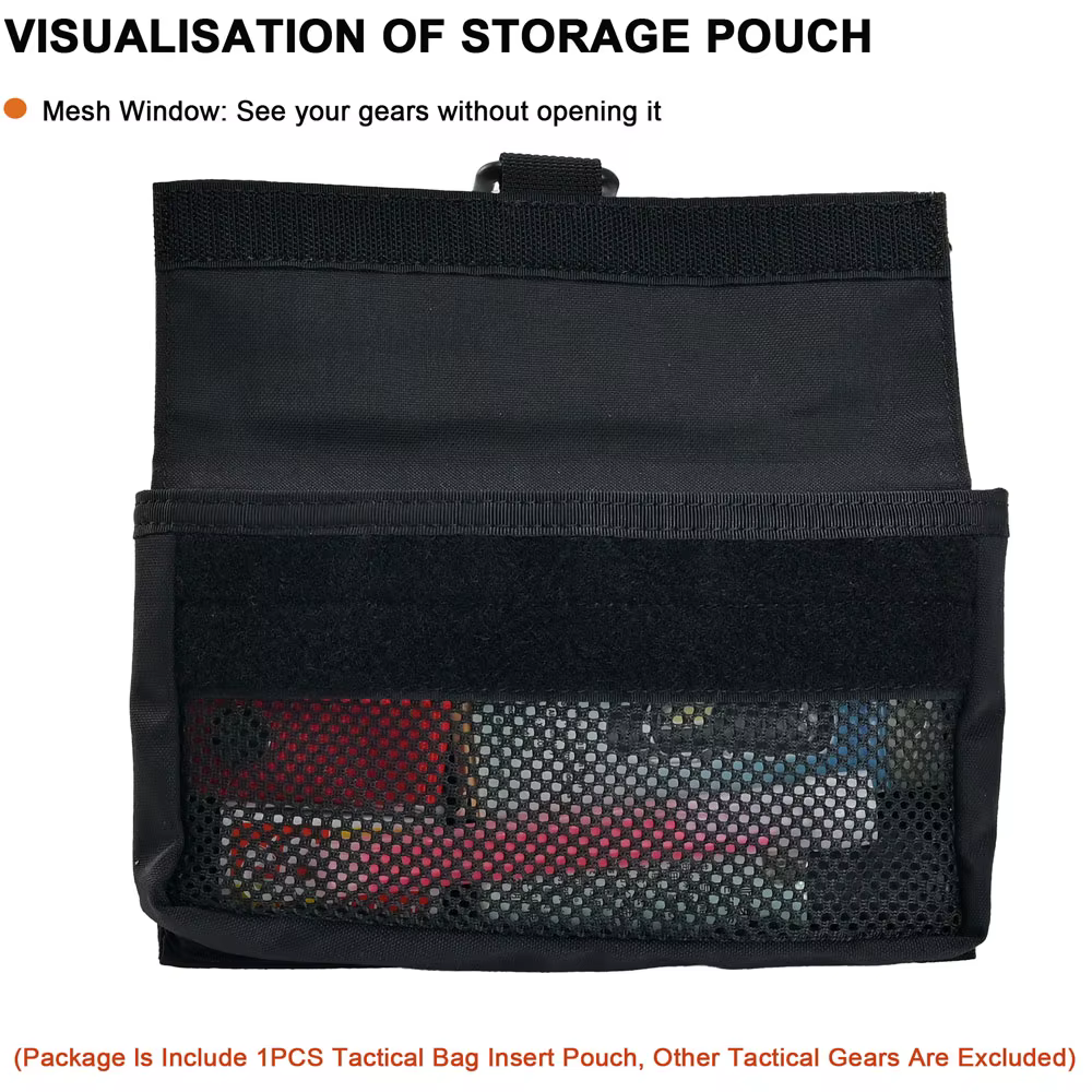 Bolsa táctica modular con ventana de malla – Organizador para mochila - imagen 2