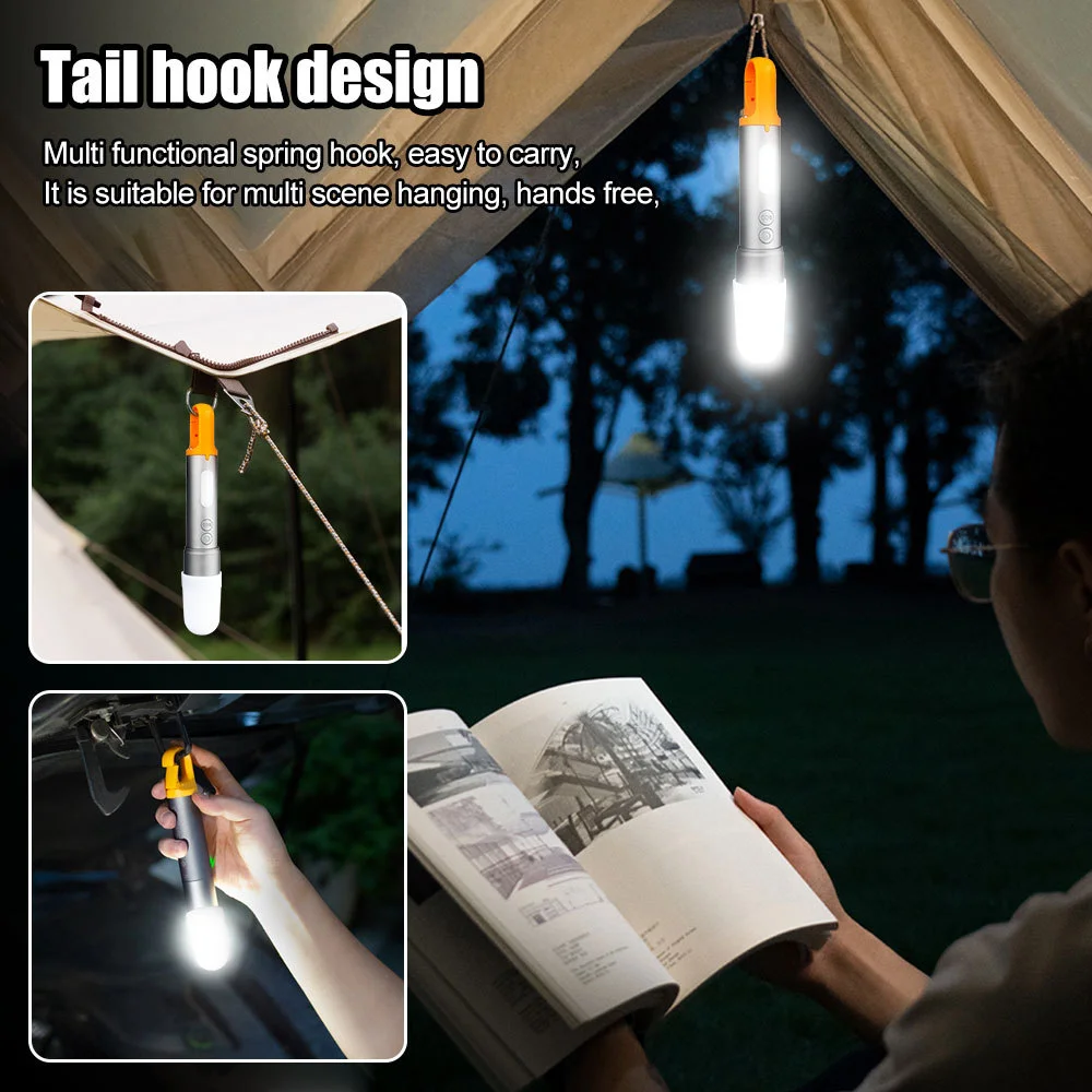 Linterna táctica LED zoom 12W COB recargable USB para outdoor - imagen 3