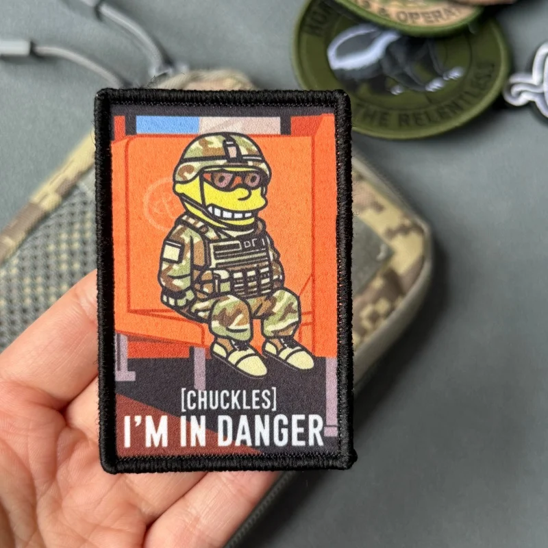 Parche táctico de moral «I'm in Danger» con velcro - imagen 4