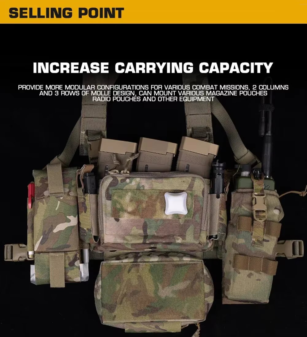 Bolsa MOLLE lateral porta cargadores táctica caza airsoft - imagen 2
