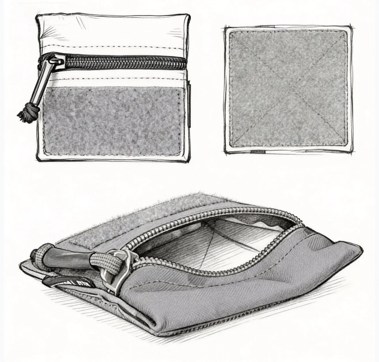 Survival Candy micro bolsa táctica EDC con solapa y cremallera - imagen 4
