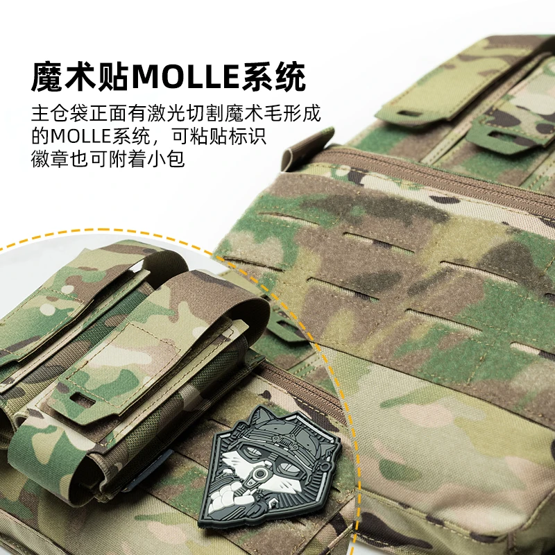 Accesorio chaleco táctico Airsoft con bolsas de cargadores y cremallera - imagen 4