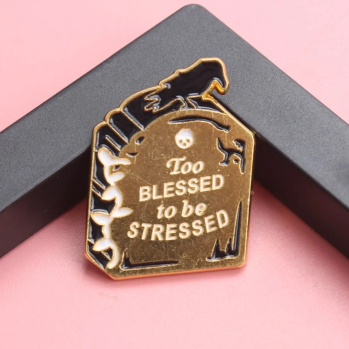 Broche vintage oscuro personalizado demasiado bendecida mujer - imagen 2