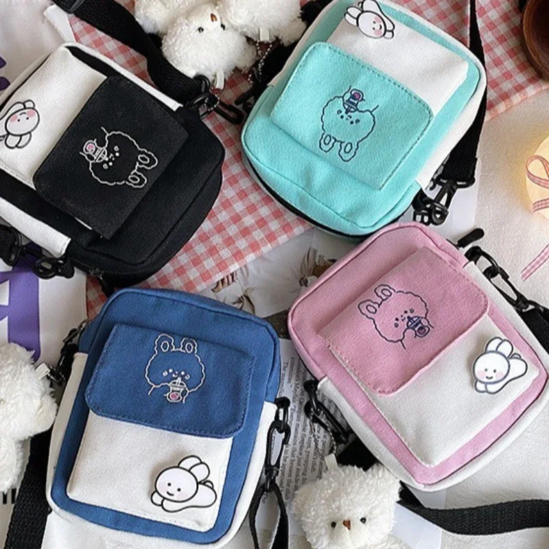 Bolsa de lona mensajero hombro para mujer, estilo urbano