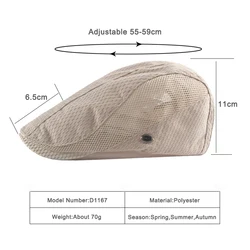 Gorra táctica tipo boina transpirable de malla ajustable