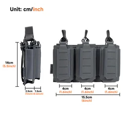 Bolsa portacargadores triple MOLLE – Airsoft M4 M16 AK táctica
