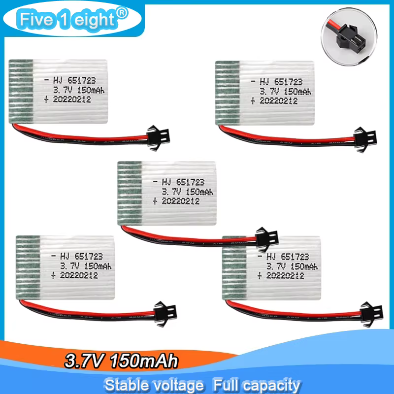 Batería LiPo recargable 3,7V 150mAh 20C 651723