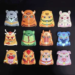 Set 12 parches PVC zodiaco luminosos para mochila y chaleco táctico