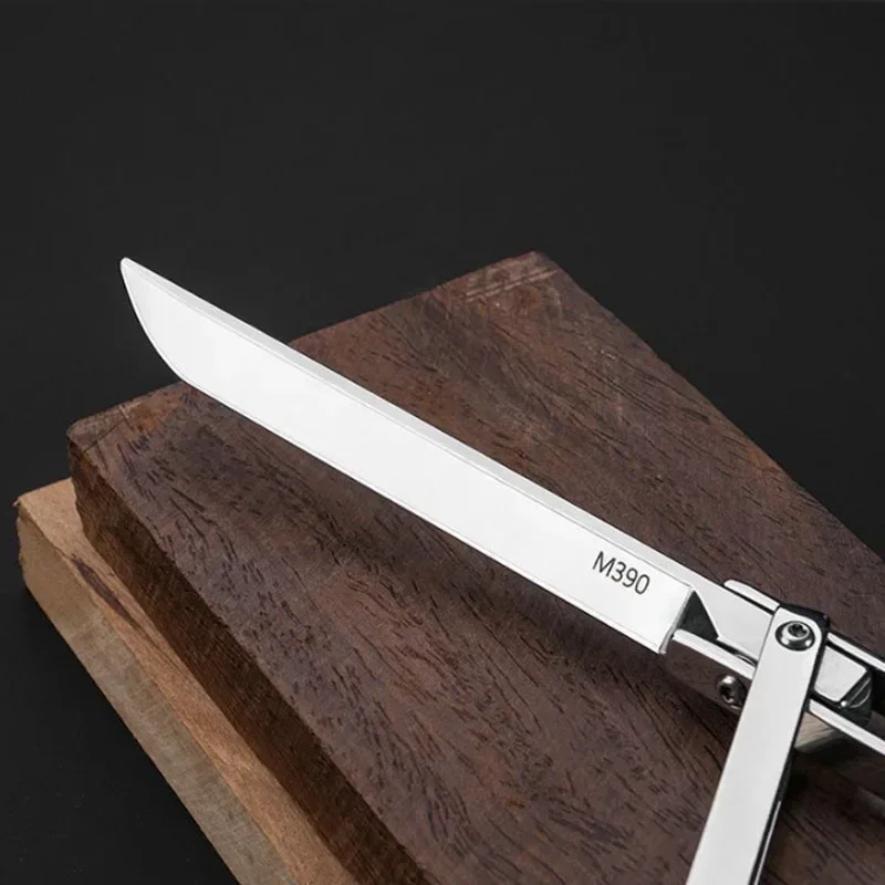 Cuchillo plegable M390 de acero inoxidable para supervivencia - imagen 5
