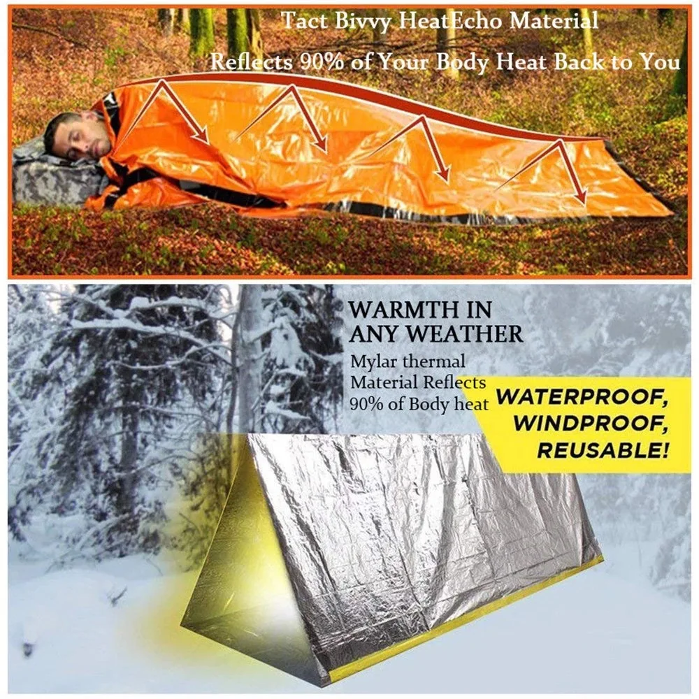 Saco de dormir impermeable para supervivencia táctica