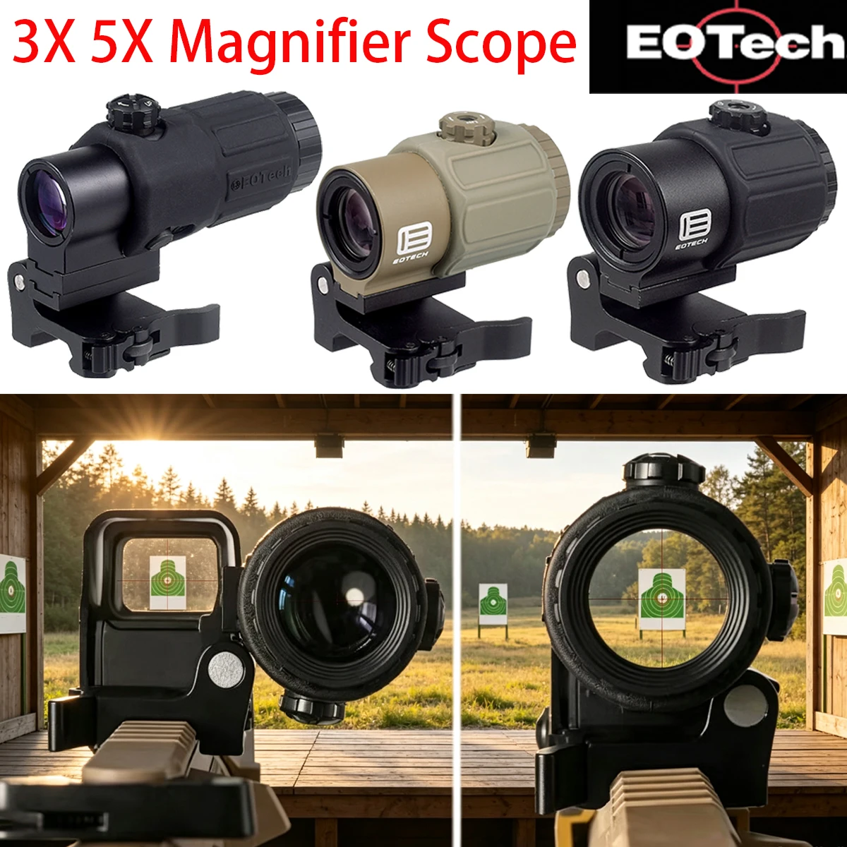 EOTECH mira holográfica para riel Picatinny con punto rojo y verde - imagen 4
