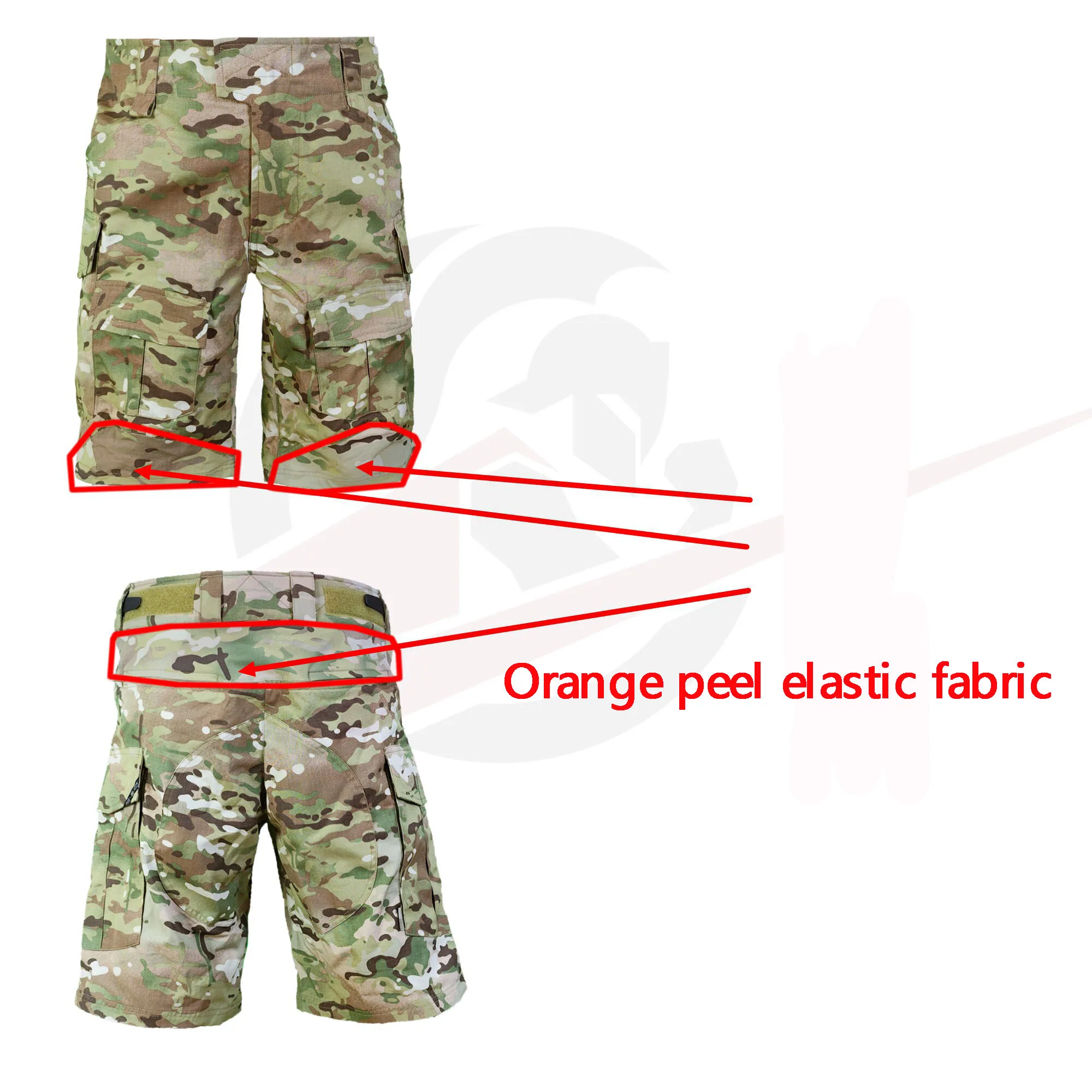 G3 pantalones cortos de combate anti-IR duraderos en nailon y algodón - imagen 5