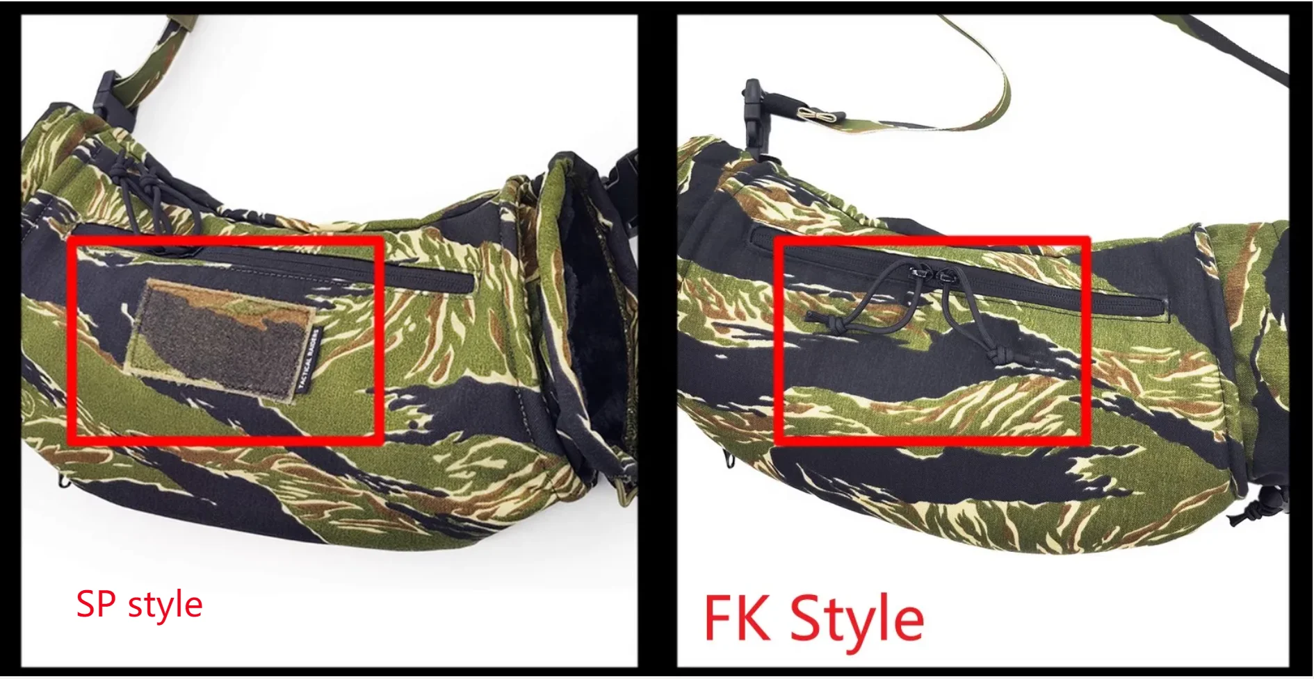 Bolsa táctica de camuflaje para calentar manos en invierno con diseño A1/Tira de Tigre Verde