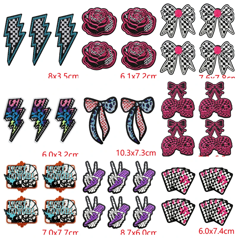 Parches termoadhesivos Y2K punk góticos con diseños variados