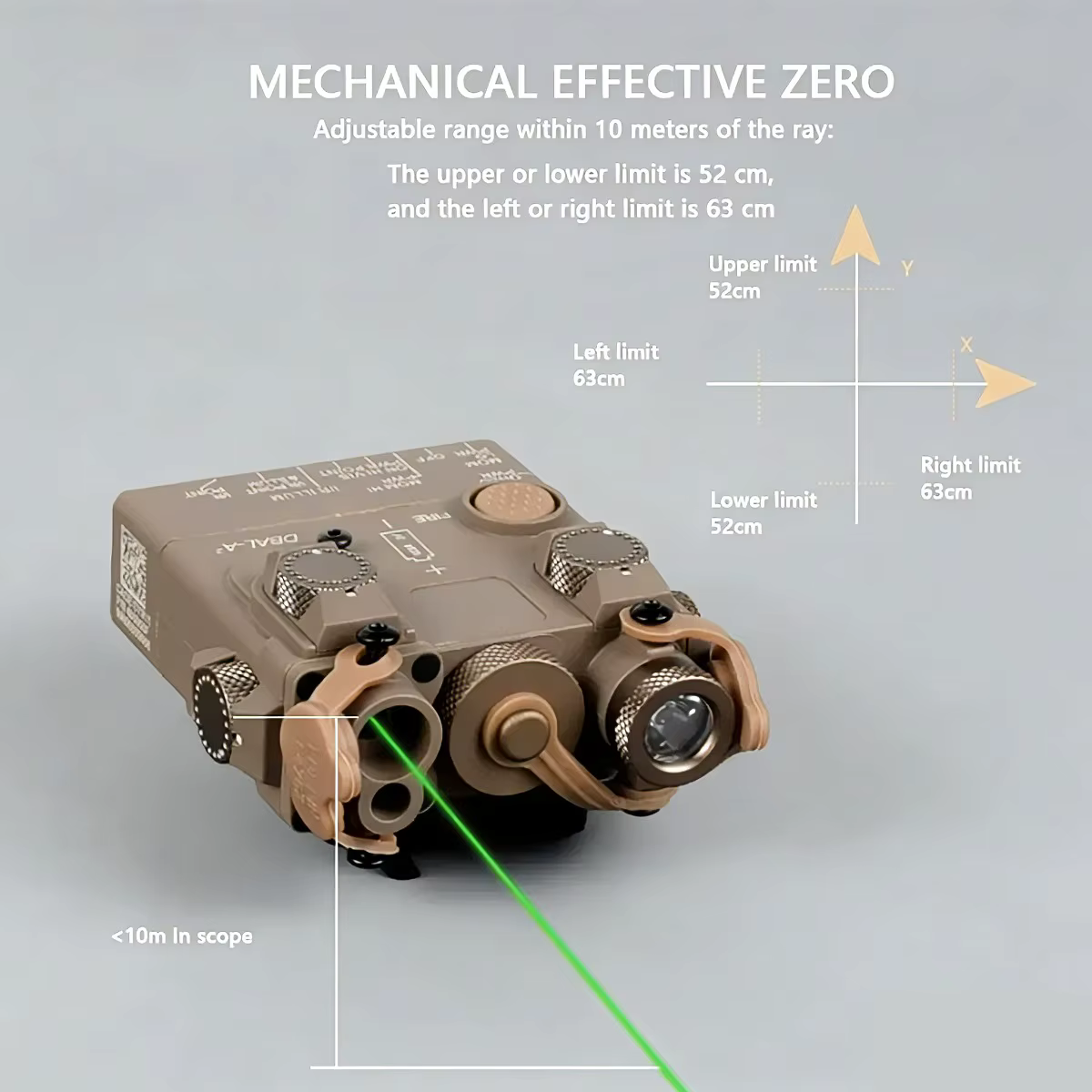 PEQ15 puntero láser táctico con estrobo LED y riel 20 mm AR15 - imagen 2