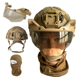 Casco táctico SF rápido con máscara y suspensión tipo Wendy Airsoft