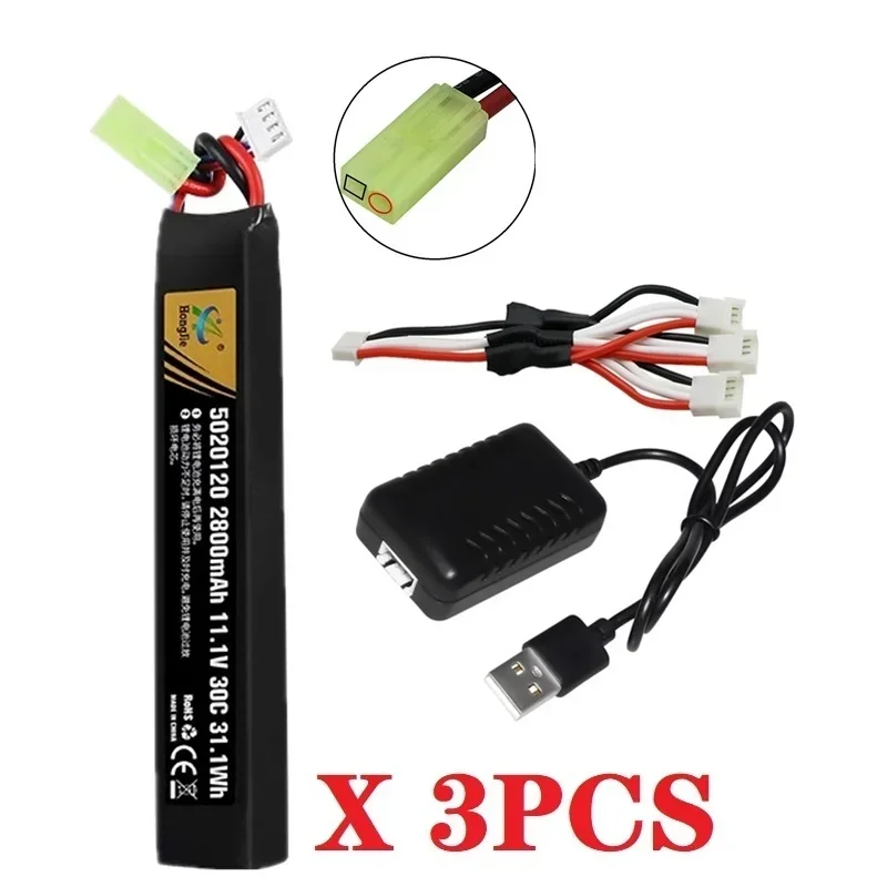 Batería LiPo recargable con conector Mini Tamiya para Airsoft - imagen 5
