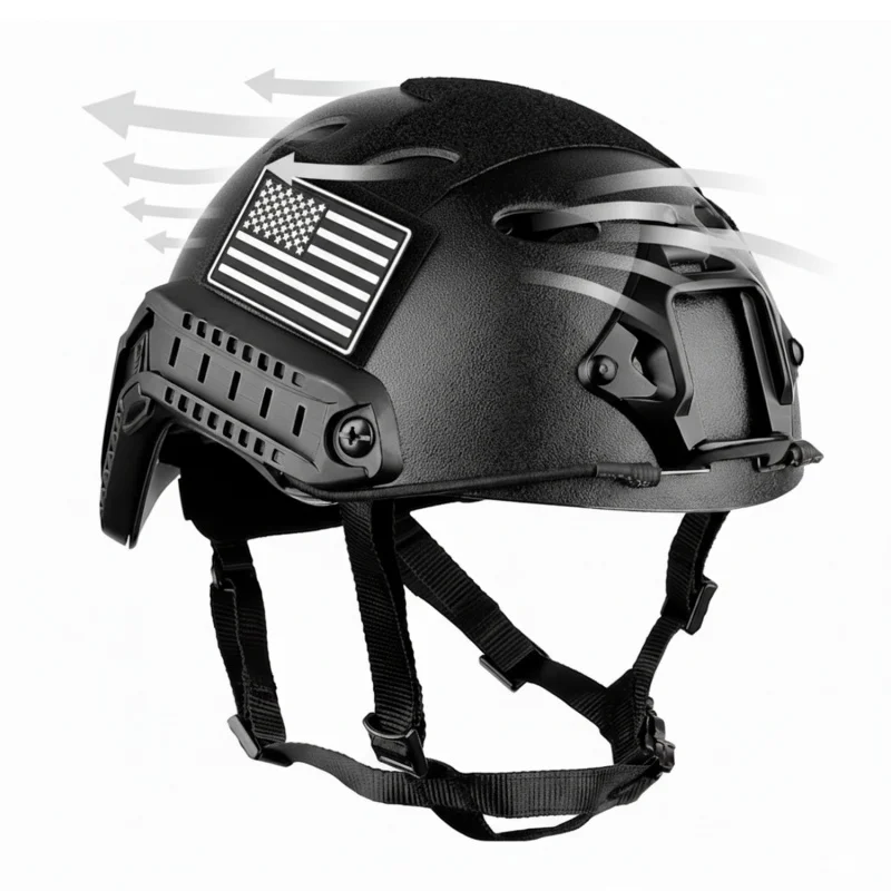Casco táctico Fast PJ ABS con almohadillas y funda protectora - imagen 3