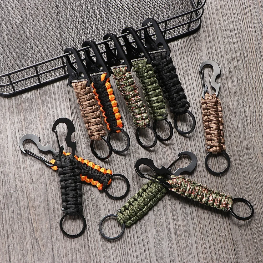 Kit supervivencia Paracord militar – Llavero táctico con mosquetón - imagen 2