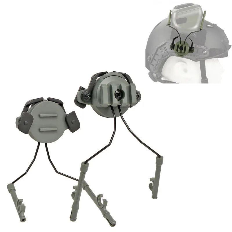 Soporte táctico de auriculares para riel de casco con rotación 360 grados - imagen 3