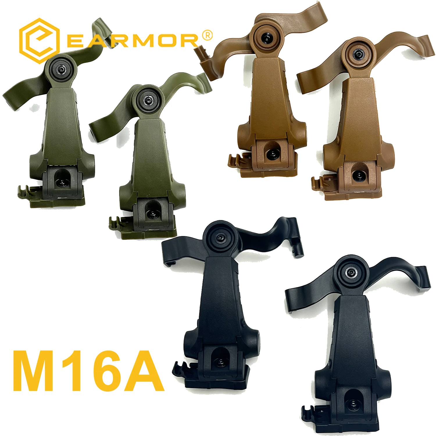 EARMOR M16A Soporte ARC riel para auriculares tácticos giratorio - imagen 2