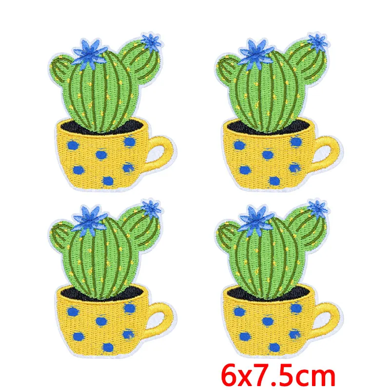 Parche termoadhesivo bordado desierto occidental aloe vera cactus flor - imagen 4