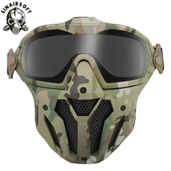 SINAIRSOFT mascarilla táctica cara completa con gafas antivaho