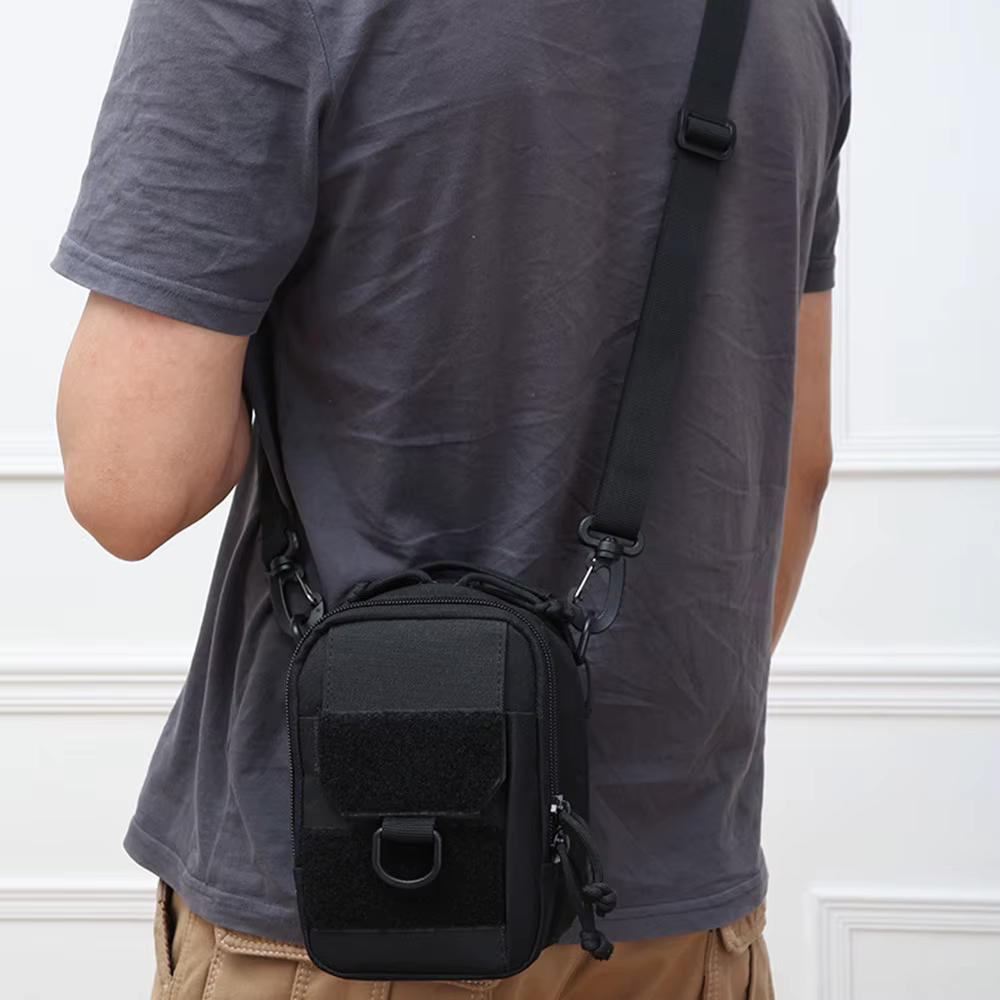 Bandolera táctica exterior MOLLE - riñonera cuadrada de doble capa EDC - imagen 2