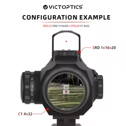 VictOptics C1 mira prismática con montaje para red dot airsoft