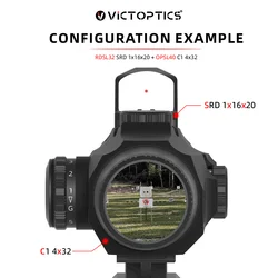VictOptics C1 mira prismática con montaje para red dot airsoft
