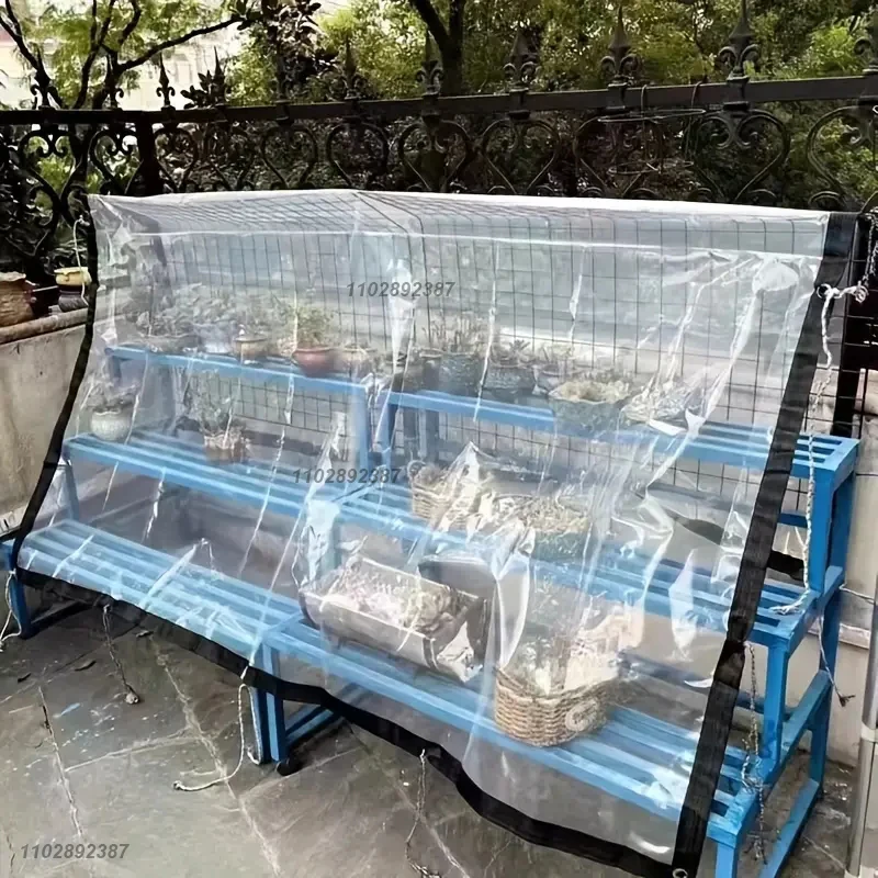 Lona transparente impermeable con ojales – Polietileno para exterior - imagen 4